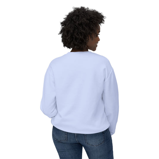 Adventure Awaits Unisex Lightweight Crewneck Sweatshirt - Airplane Design